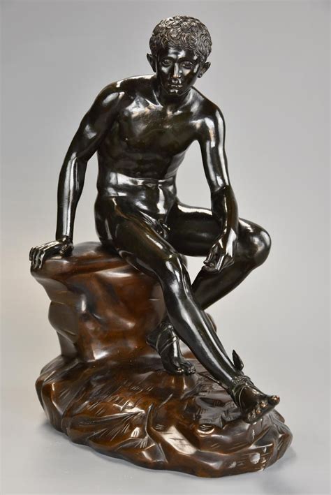 seated hermes statue